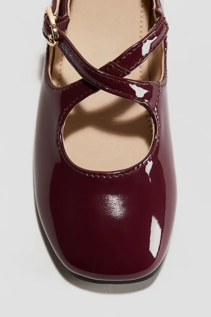 H&M Wine Ballerina Shoe 