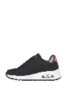 Skechers Girls Uno Gen 1 Sneakers (Black & White)