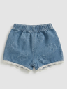 Girls 2pcs Set Embroidered Denim Dress 