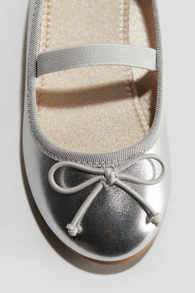 H&M Girl's Silver Ballet Shoe