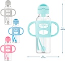Dr Brown Narrow Straw Bottle With Silicon Handle 