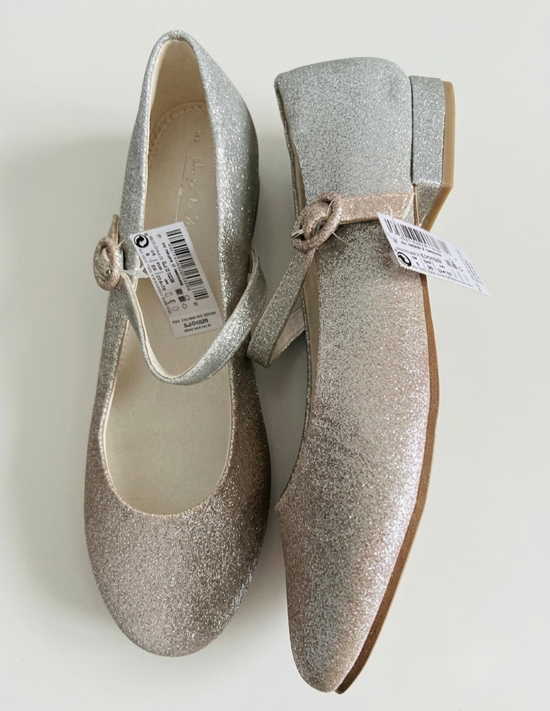 Next Silver Sparkle Ballet Shoe