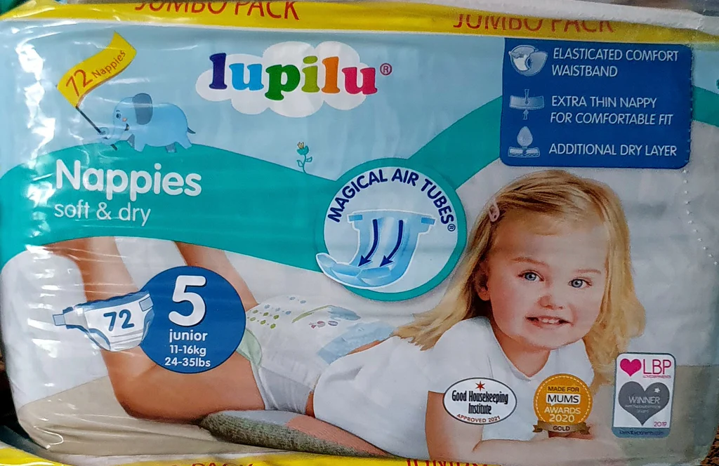 Lupilu Diaper Nappies Soft And Dry 72Pcs 5