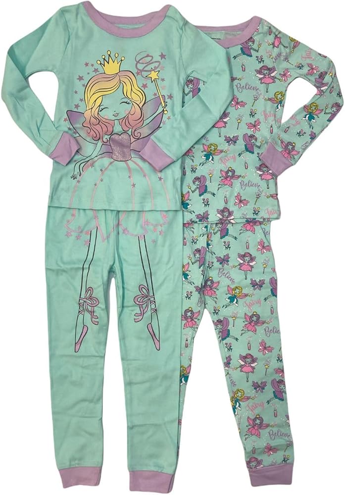 Members Mark Girls 4Pcs Pjs Set