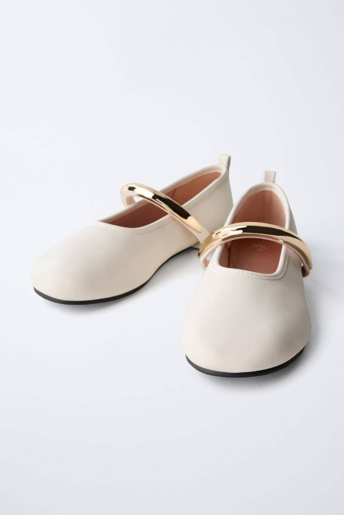 Zara White Ballet Shoes 