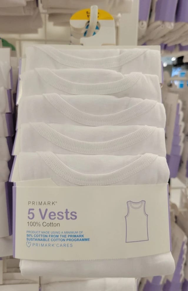 Primark Boys 5 in 1 Singlets