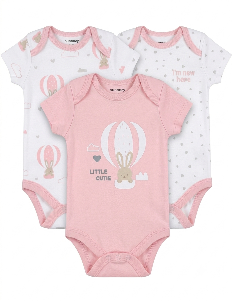 Sunnozy 3pcs Set Girls Bodysuit 