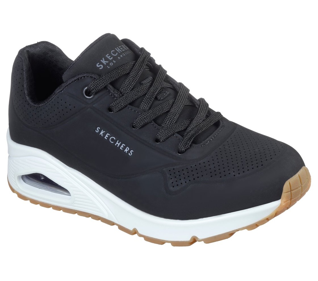Skechers Kid's Uno Stand On Air (Black & White)