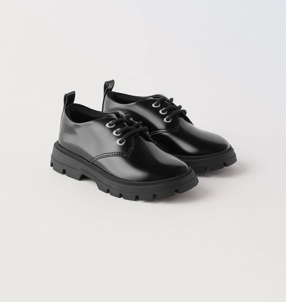 Zara Black Derby Shoe