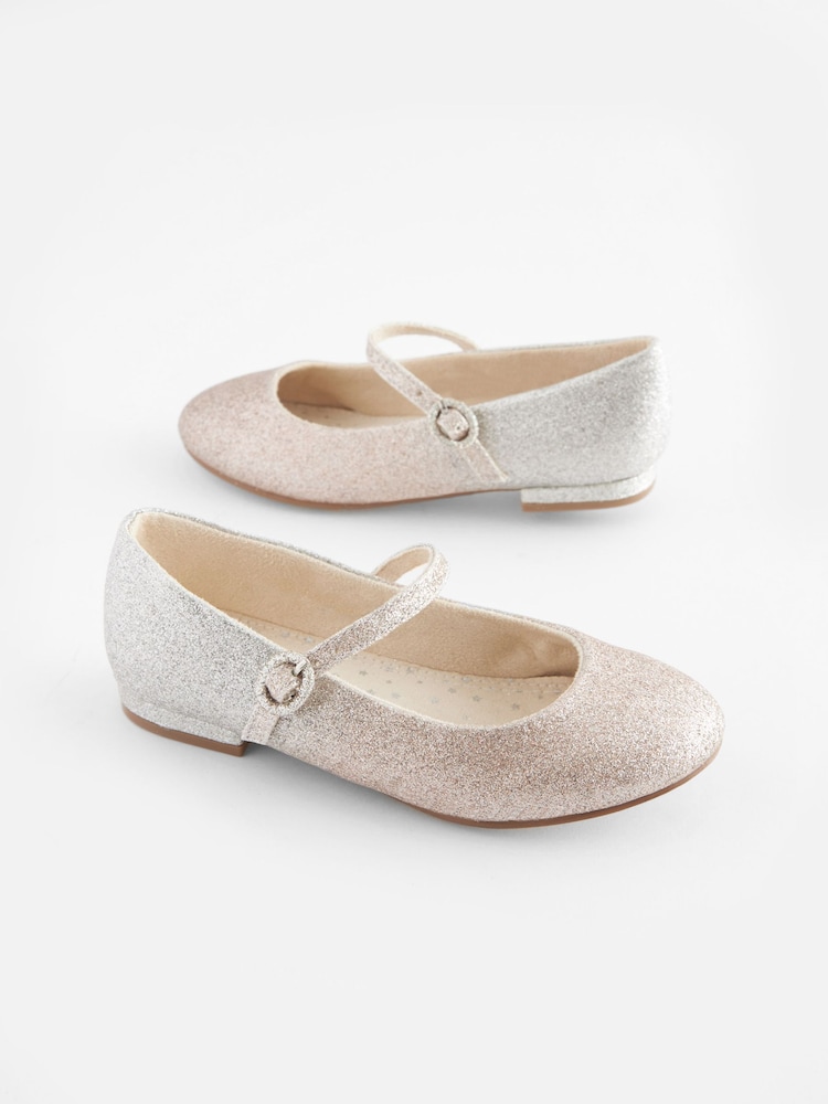 Next Silver Sparkle Ballet Shoe