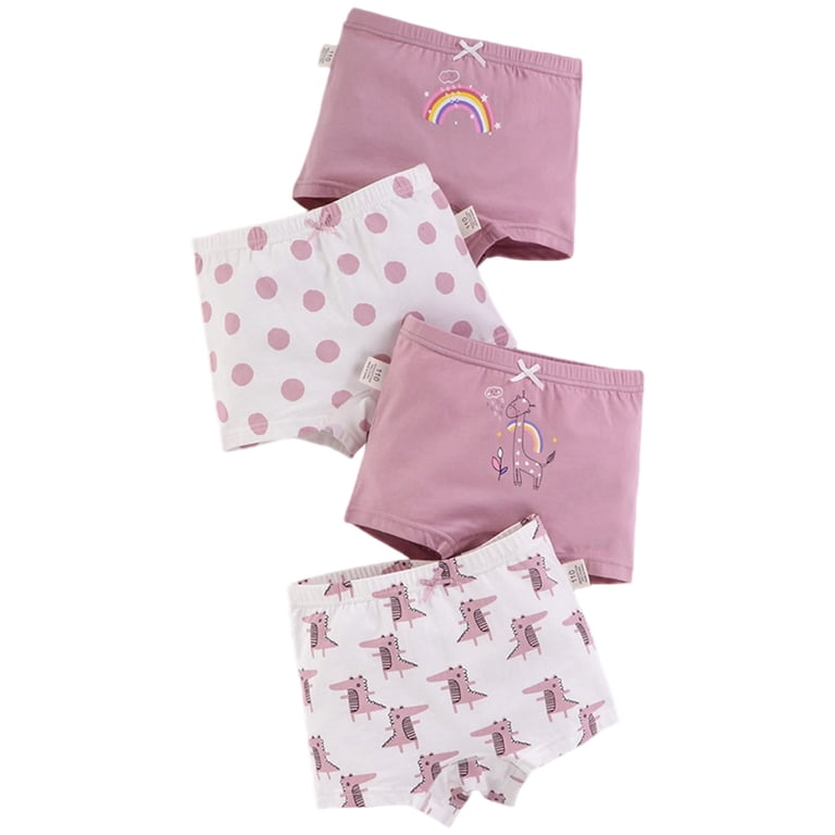 Girls Multi-Colored Under Shorts 4pcs Set