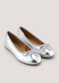 H&M Flat Silver Girls Shoe (EU-28)