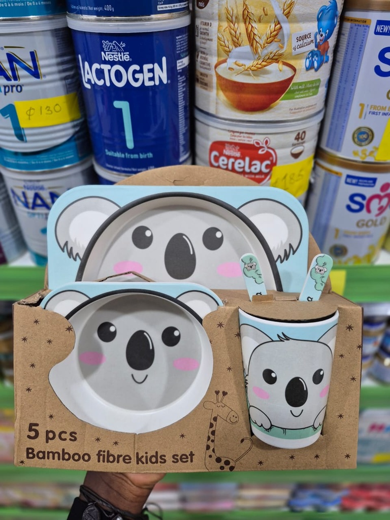 5Pcs Bamboo Fibre Dinner Set