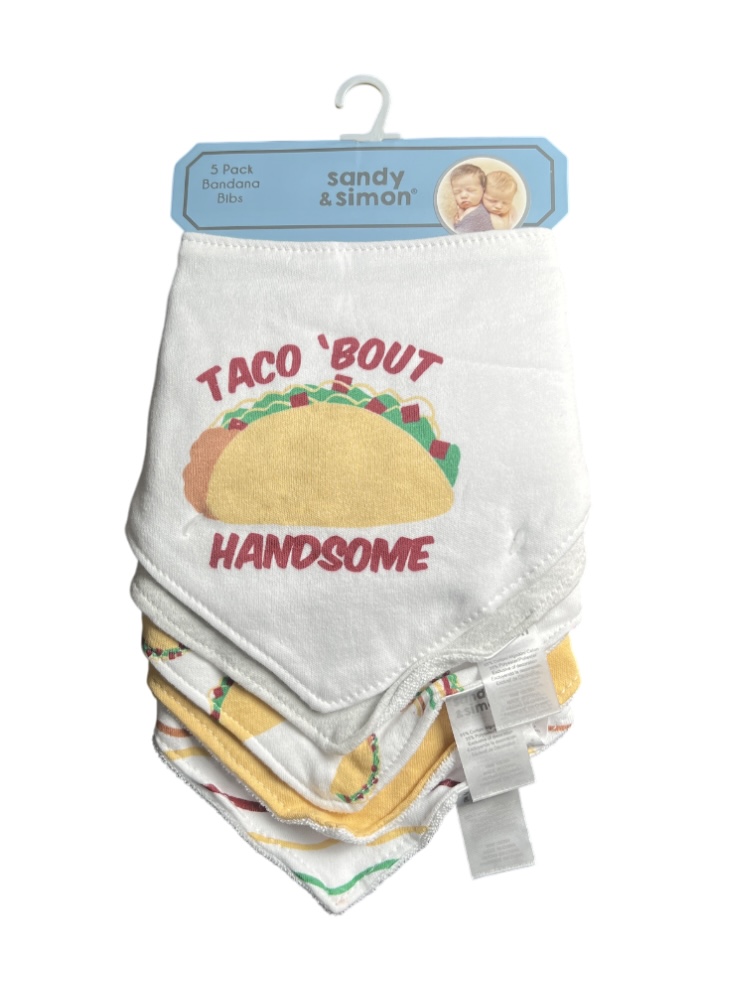 Sandy & Simon 5pcs Set Bandana Bibs 