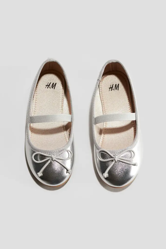 H&M Girl's Silver Ballet Shoe