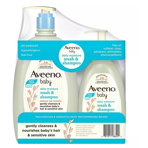 Aveeno Wash & Shampoo Set 12Floz/354Ml
