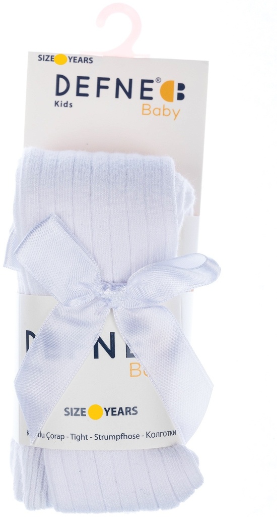 Defne Kids Knee High Socks For Girls- White