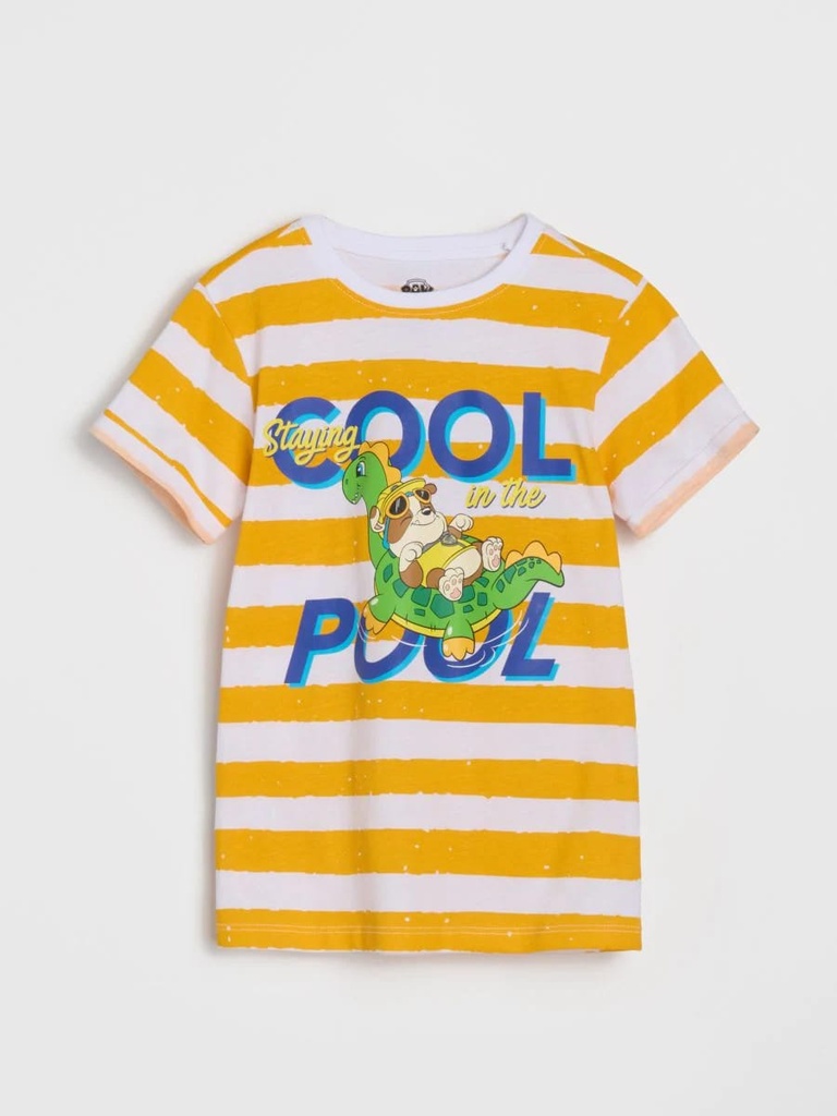 Paw Patrol Tshirts- Orange With Strips