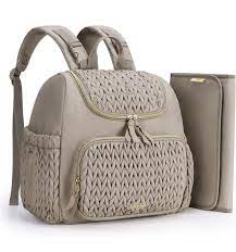 Diaper Bag with Gold Zip