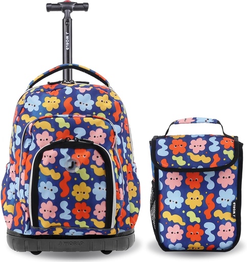 New trolley back pack with luch bag