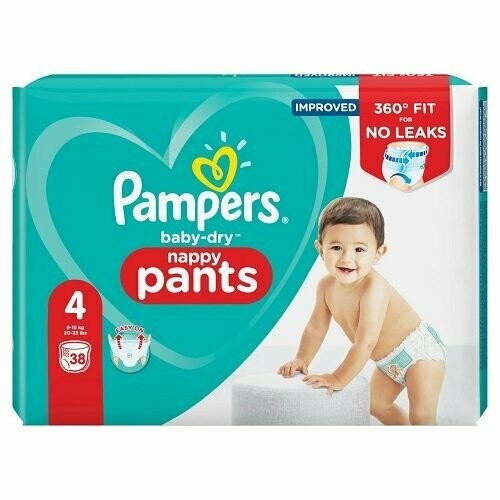 Pampers  Baby Dry Nappy Pant 38Pcs Size 4