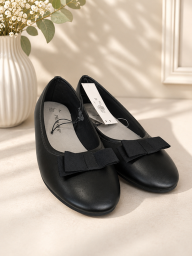 Primark Girls Black Ballet Shoes With Bow