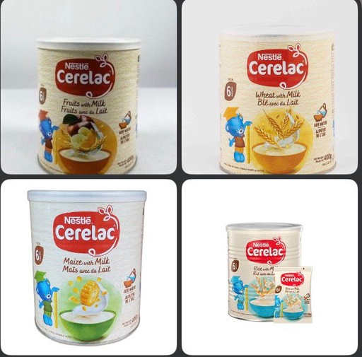 Cerelac Wheat/ Rice / Maize/ Fruits With Milk 400g