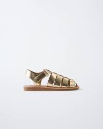 zara gold ,neon green/ pink sandals