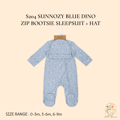 Sunnozy Organic Sleep Suit with Hat/Headband