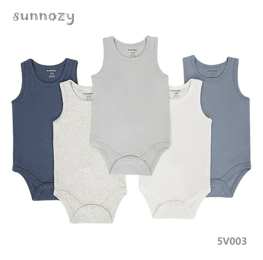 Sunnozy 5pcs Set Singlet/Body Suit