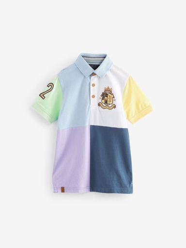 Next Colour Block Polo Shirt 