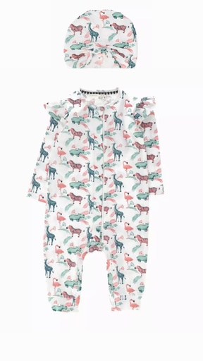 Dirkje Baby Romper With Animal Designs 