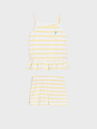 Pineapple Outfit with Yellow Strips 2 pcs set