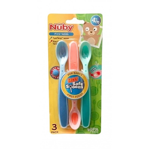 [MB-3800] Nuby First Solids 3pcs Set Spoon