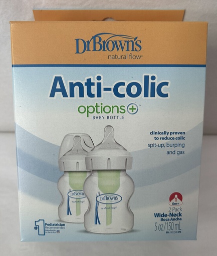 Dr Brown  options Anti-Colic  2 Pcs Bottle 5Oz